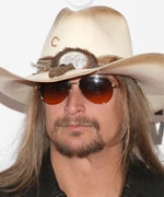 Kid Rock wearing sunglasses and cowboy hat