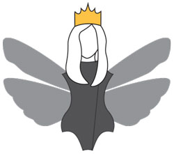 figure of a woman with insect wings